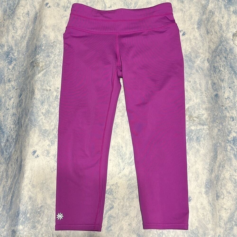 Athleta Women's Solid Light Purple Compression Leggings W/ Back Pocket Size S